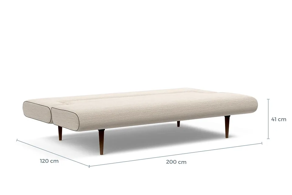 Схема размеров в разложенном виде: диван-кровать Unfurl Sofa Bed