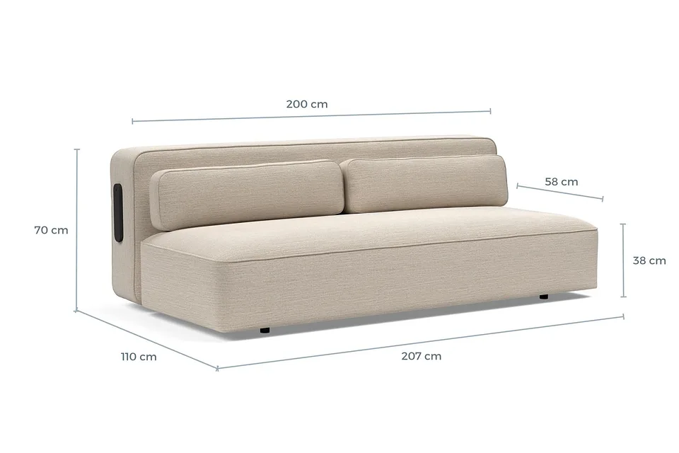 Схема размеров: диван-кровать Yonata Sofa Bed