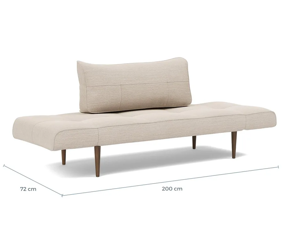 Схема размеров в разложенном виде: кушетка Zeal Styletto Daybed